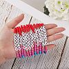 12Pcs Inspiration Word Glass Seed Stretch Bracelets Set with Heart BJEW-SZ0001-20-4