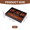 2Pcs Desktop 4-Grid PU Leather Organizer Display Storage Trays CON-CA0001-036A-2