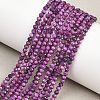 Heated Natural Sugilite Beads Strands G-B193-B01-3mm-1