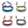 Adjustable Cotton Braided Cord Bracelets BJEW-A110-M-1