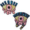 CHGCRAFT 2Pcs 2 Style Iron on/Sew on Sequin Cloth Patches PATC-CA0001-08-1