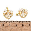 Brass Micro Pave Clear Cubic Zirconia Pendants CU-CBA8C34-06G-03-3