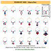 BENECREAT 24Pcs 24 Style Independence Day Theme Alloy Enamel Wine Glass Charms AJEW-BC0003-94-2