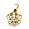 Brass Micro Pave Cubic Zirconia Pendants KK-Z093-06G-1