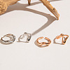 4Pcs Alloy Finger Rings Sets WG7802C-19-3