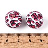 ABS Plastic Leopard Print Round Beads SACR-T017-75B-01-3