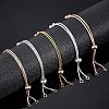  12Pcs 3 Colors Brass Box Chain Slider Bracelet Making KK-NB0001-79-5