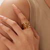 Stylish Stainless Steel Open Cuff Ring with Multi-layer Chain Design for Women BH4692-2