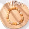 Natural Topaz Jade Beads Stretch Bracelets BJEW-F380-01-B07-5