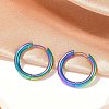 202 Stainless Steel Huggie Hoop Earrings EJEW-F111A-18mm-RC-2