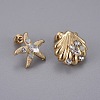 Iron Hair Clip and Stud Earrings Jewelry Sets SJEW-E331-04-2
