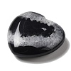 Natural Dyed & Heated Dyed & Heated Black Agate Love Heart Ornaments DJEW-Z007-01A-2