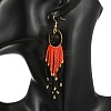 Halloween Glass Seed Tassel Earrings for Women EJEW-MZ00798-01-2
