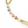 Brass Enamel Link Chain Necklaces & Bracelets & Anklets Jewelry Sets SJEW-JS01193-12