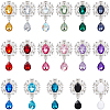 Gorgecraft 17Pcs 17 Colors Alloy Flat Back Cabochons FIND-GF0002-61-1