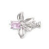 Brass Micro Pave Cubic Zirconia Fold Over Clasps KK-U059-10P-1