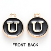 Golden Plated Enamel Alloy Charms ENAM-SZ0001-26B-U-3