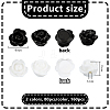 160Pcs 2 Colors Opaque Resin Beads CRES-PH0001-23-2