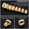 Unicraftale 16Pcs 8 Size 201 Stainless Steel Plain Band Ring for Men Women RJEW-UN0002-50-5