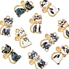 10Pcs Alloy Enamel Pendants ENAM-FS0001-83-3