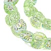 Electroplate Baking Paint Transparent Glass Beads Strands GL-CBA17FF-01D-2