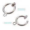 Brass Clip-on Hoop Earring Findings KK-P102-01P-2