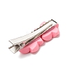 2Pcs 2 Colors Plumeria Flower Iron Flat Alligator Hair Clips PHAR-JH00131-5