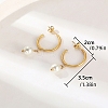 304 Stainless Steel Ring Half Hoop Earrings ZQ3356-2-2