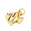 Brass Micro Pave Cubic Zirconia Pendants KK-D502-26D-G-2