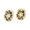 Brass Micro Pave Clear Cubic Zirconia Stud Earrings EJEW-P301-06G-4