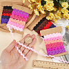 4 Cards 2 Styles Polyester Wavy Fringe Trim Ribbon DIY-GF0009-48E-3