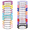 30Pcs 15 Colors Handmade Polymer Clay Bead Bracelets BJEW-PH02006-1