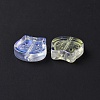 Transparent Spray Painted Glass Beads GLAA-I050-13C-3