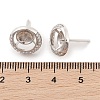 925 Sterling Silver Micro Pave Cubic Zirconia Earring Settings Findings STER-B003-26P-3