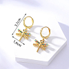 Elegant Brass Dragonfly Hoop Earrings FB7429-4