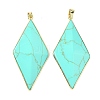 Synthetic Turquoise Faceted Big Pendants G-L623-04G-03-1