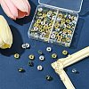 120Pcs 2 Colors Brass Rhinestone Spacer Beads RB-FS0001-05B-7