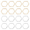 24Pcs 2 Colors Brass Linking Rings KK-TA0003-08-1