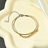 304 Stainless Steel Multi-strand Bracelets BJEW-G733-02G-2