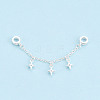925 Sterling Silver Micro Pave Clear Cubic Zirconia Chain Extenders STER-N016-54S-3