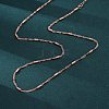 Brass Singapore Chains Necklaces for Women NJEW-D302-04RG-4