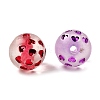 Spray Painted Transparent Acrylic Beads OACR-H054-01-2