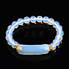 Synthetic Opalite Beads Stretch Bracelets BJEW-T022-04B-2