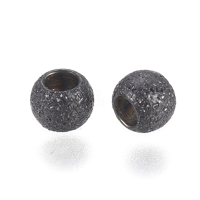 304 Stainless Steel Textured Spacer Beads Ion Plating(IP) STAS-P108-04B-A-1
