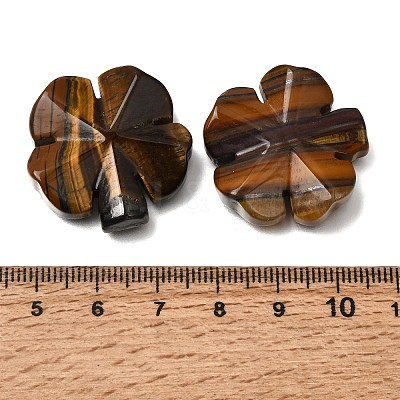 Natural Tiger Eye Carved Clover Display Decorration GG-CBA6D08-D12-1