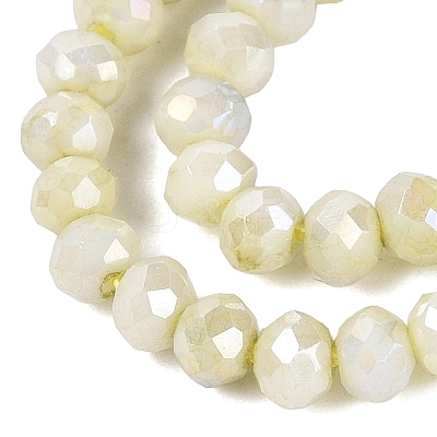 Anti-Tarnish Dyed Rondelle Glass Beads Strands EGLA-T021-3mm-17-09-1