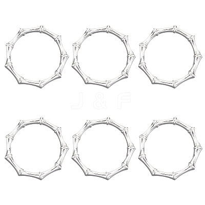 6Pcs Alloy Napkin Rings AJEW-CP0009-05S-1