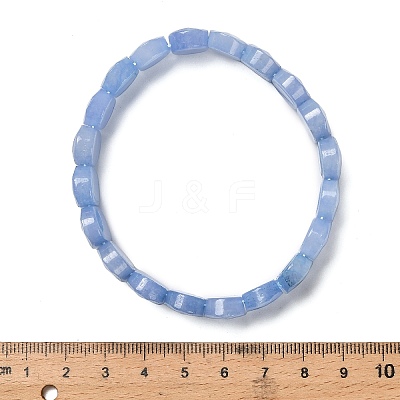 Oval Natural Malaysia Jade Beaded Stretch Bracelets G-P589-02A-01-1