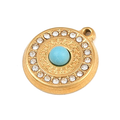 304 Stainless Steel Rhinestone Pendants CE-CBAF3A3-25G-01-1