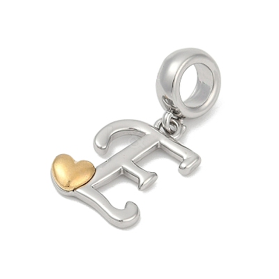 Brass European Dangle Charms LS-KK-Z097-01E-GP-1